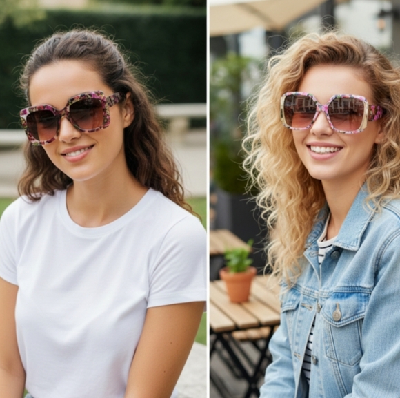 Accessories - Bundle Of 2 Floral And Butterfly Square Sunglasses NWOT